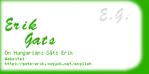 erik gats business card